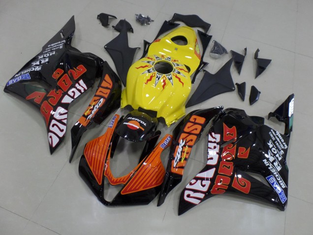 Gelb Rossi Rennen CBR 600 RR 2009-2012 Verkleidungen Gelb Rossi Rennen CBR 600 RR 2009-2012 Verkleidungen