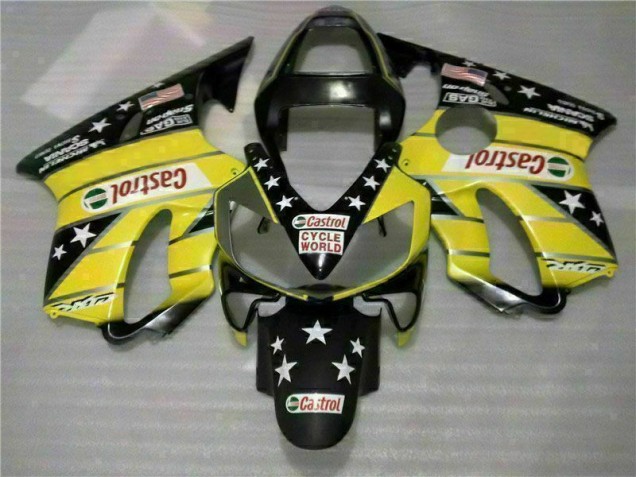 Gelb Schwarz Castrol Cycle World CBR 600 F4i 2001-2003 Verkleidungen Gelb Schwarz Castrol Cycle World CBR 600 F4i 2001-2003 Verkleidungen