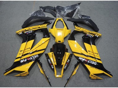 Gelb Schwarz Delt Fin ZX10R 2011-2015 Verkleidungen