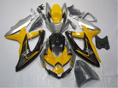 Gelb Schwarz GSXR 1000 K7 2007-2008 Verkleidung