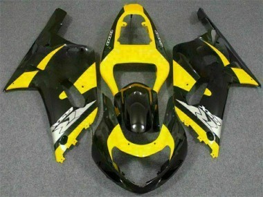 Gelb Schwarz GSXR 600 / 750 K1 K2 K3 2001-2003 Verkleidungen