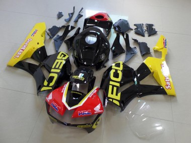 Gelb Schwarz Geico CBR 600 RR 2013-2021 Verkleidungen