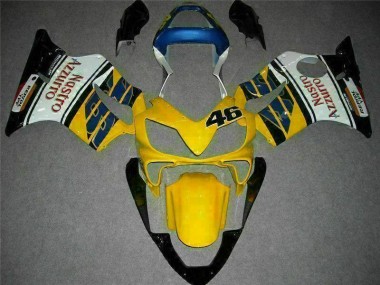 Gelb Weiß CBR 600 F4i 2001-2003 Verkleidungen