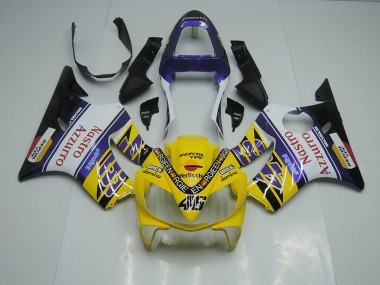 Gelb Weiß Nastro Azzurro CBR 600 F4i 2001-2003 Verkleidungen