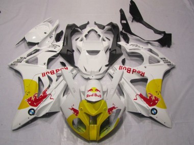 Gelb Weiß Red Bull S1000RR 2009-2014 Verkleidungen