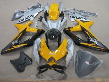 Gelb Weiß Schwarz GSXR 600 K8 2008-2010 Verkleidungen
