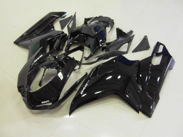 Glänzend Schwarz Ducati 848 1098 1198 2007-2014 Verkleidungen Glänzend Schwarz Ducati 848 1098 1198 2007-2014 Verkleidungen