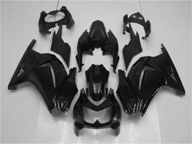 Glänzend Schwarz EX250 2008-2012 Verkleidungen