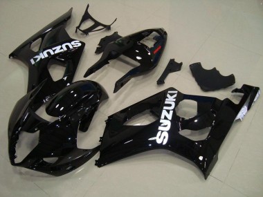 Glänzend Schwarz GSXR 1000 K3 2003-2004 Verkleidungen Komplett Sets