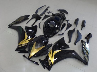 Glänzend Schwarz Gold Aufkleber CBR 1000 RR 2012-2016 Verkleidungen