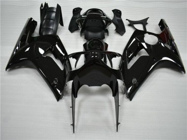 Glänzend Schwarz ZX6R 2003-2004 Verkleidungen