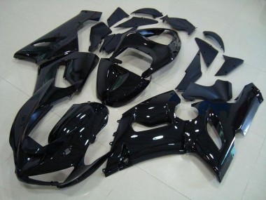 Glänzend Schwarz ZX6R 2005-2006 Verkleidungen