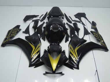 Glänzend Schwarz und Gold CBR 1000 RR 2012-2016 Verkleidungen