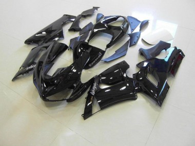 Glänzend schwarz silberne Aufkleber ZX6R 2005-2006 Verkleidungen