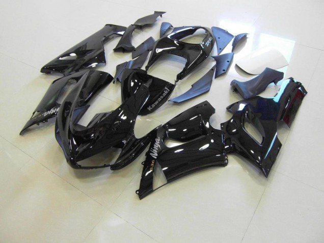 Glänzend schwarz silberne Aufkleber ZX6R 2005-2006 Verkleidungen Glänzend schwarz silberne Aufkleber ZX6R 2005-2006 Verkleidungen