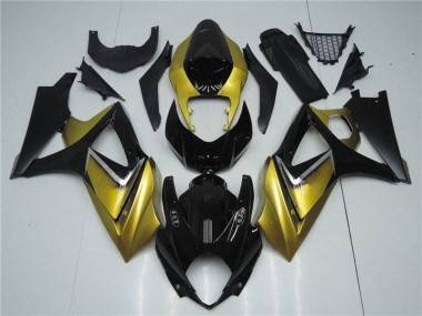 Gold Schwarz GSXR 1000 K7 2007-2008 Verkleidung