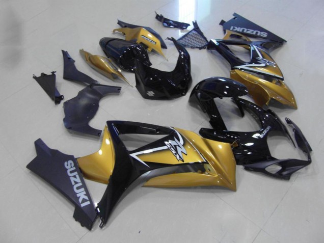 Gold Schwarz GSXR 1000 K7 2007-2008 Verkleidungen Gold Schwarz GSXR 1000 K7 2007-2008 Verkleidungen