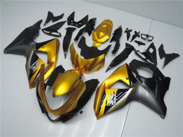 Gold Schwarz GSXR 1000 K9 2009-2016 Verkleidungen Gold Schwarz GSXR 1000 K9 2009-2016 Verkleidungen