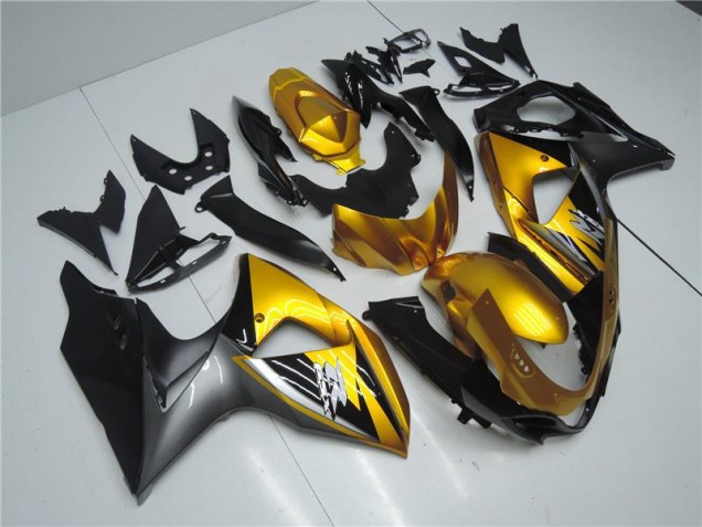 Gold Schwarz GSXR 1000 K9 2009-2016 Verkleidungen Gold Schwarz GSXR 1000 K9 2009-2016 Verkleidungen