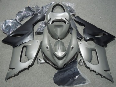 Grau Schwarz ZX6R 2005-2006 Verkleidungen