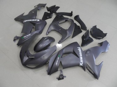 Grau mit Weißen Aufklebern ZX10R 2006-2007 Verkleidungen