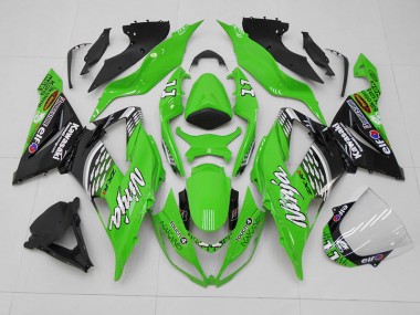 Grün Schwarz 11 ZX6R 2013-2018 Verkleidungen