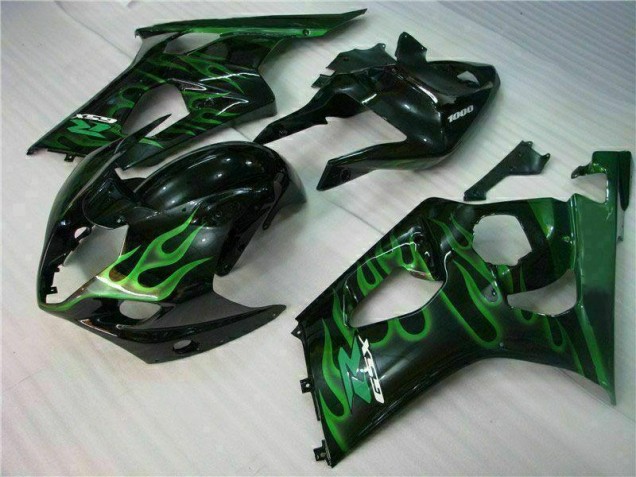 Grün Schwarz GSXR 1000 K3 2003-2004 Verkleidungen Grün Schwarz GSXR 1000 K3 2003-2004 Verkleidungen