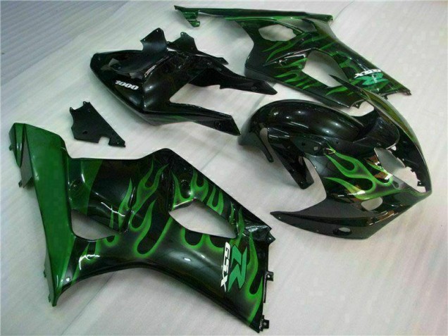 Grün Schwarz GSXR 1000 K3 2003-2004 Verkleidungen Grün Schwarz GSXR 1000 K3 2003-2004 Verkleidungen