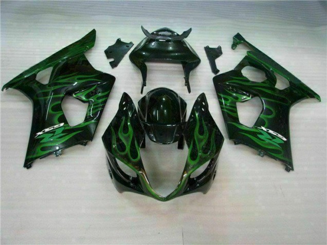 Grün Schwarz GSXR 1000 K3 2003-2004 Verkleidungen Grün Schwarz GSXR 1000 K3 2003-2004 Verkleidungen