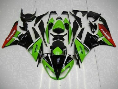 Grün Schwarz Rot ZX6R 2009-2012 Verkleidungen