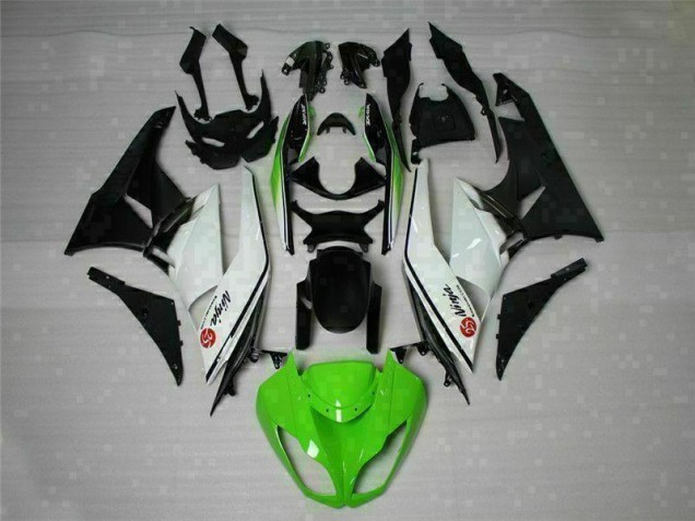 Grün Schwarz Weiß 25 ZX6R 2009-2012 Verkleidungen