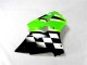 Grün Schwarz Weiß ZX6R 2000-2002 Verkleidung