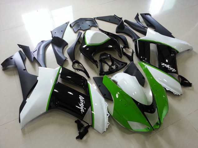 Grün Schwarz Weiß ZX6R 2007-2008 Verkleidungen