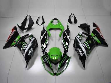 Grün Schwarz Weiß ZX6R 2013-2018 Verkleidungen