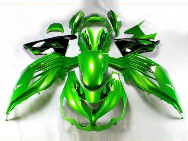 Grün Schwarz ZX14R ZZR 1400 2012-2021 Verkleidungen