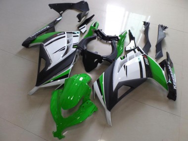 Grün Schwarz und Weiß ZX 300R 2013-2016 Verkleidungen
