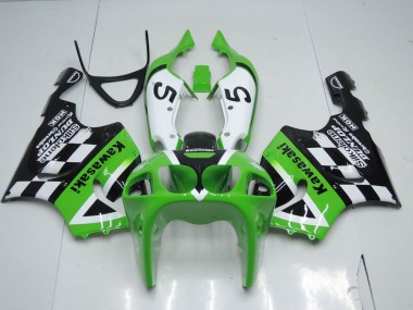 Grün Schwarz und Weiß ZX7R 1996-2003 Verkleidungen
