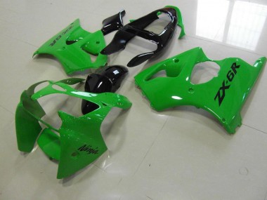 Grün Schwarzer Schwanz ZX6R 2000-2002 Verkleidungen