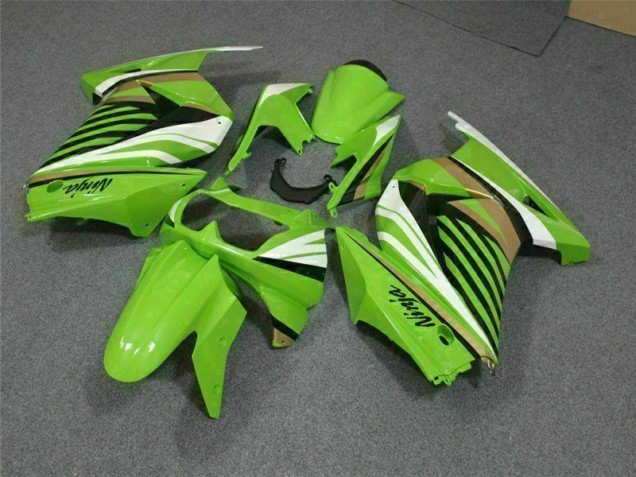 Grün Weiß Schwarz Ninja EX250 2008-2012 Verkleidungen Grün Weiß Schwarz Ninja EX250 2008-2012 Verkleidungen