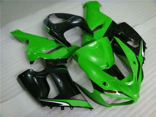 Grün Weiß Schwarz ZX6R 2005-2006 Verkleidungen