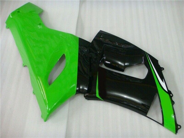 Grün Weiß Schwarz ZX6R 2005-2006 Verkleidungen