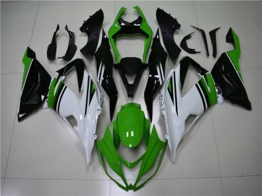 Grün Weiß Schwarz ZX6R 2013-2018 Verkleidungen