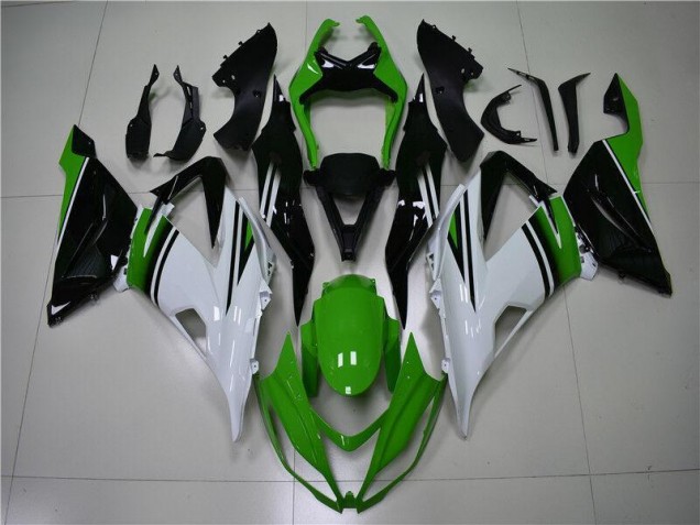 Grün Weiß Schwarz ZX6R 2013-2018 Verkleidungen Grün Weiß Schwarz ZX6R 2013-2018 Verkleidungen