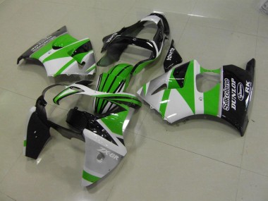 Grün Weiße Streifen ZX6R 2000-2002 Verkleidungen
