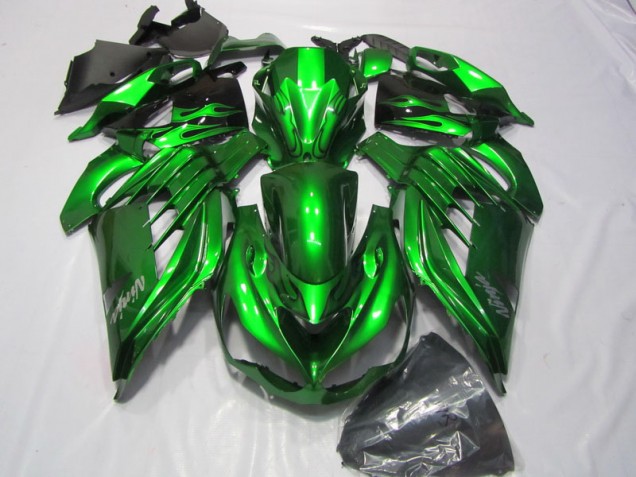 Grün Weißer Ninja Aufkleber ZX14R ZZR 1400 2012-2021 Verkleidungen Grün Weißer Ninja Aufkleber ZX14R ZZR 1400 2012-2021 Verkleidungen