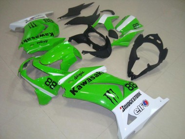Grün und Weiß ZX 250R 2008-2012 Verkleidungen