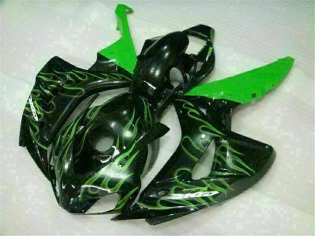 Grüne Flamme Schwarz CBR 1000 RR 2006-2007 Verkleidungen Grüne Flamme Schwarz CBR 1000 RR 2006-2007 Verkleidungen