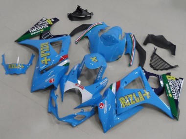 Hell blau Rizla GSXR 1000 K7 2007-2008 Verkleidungen