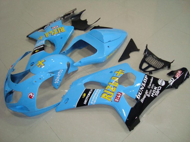 Hell blau Schwarz GSXR 1000 K1 2000-2002 Verkleidungen Hell blau Schwarz GSXR 1000 K1 2000-2002 Verkleidungen