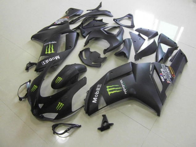 Matt Schwarz Monster ZX6R 2007-2008 Verkleidungen